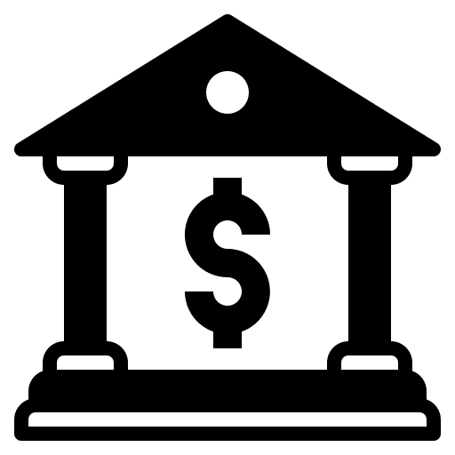 Bank money build finance icon Bank money build finance icon