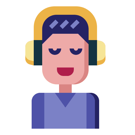 Listener music and multimedia asmr listener icon