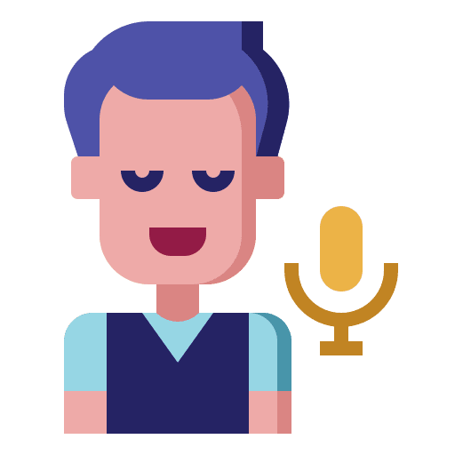 Moderator speech moderator speaker icon