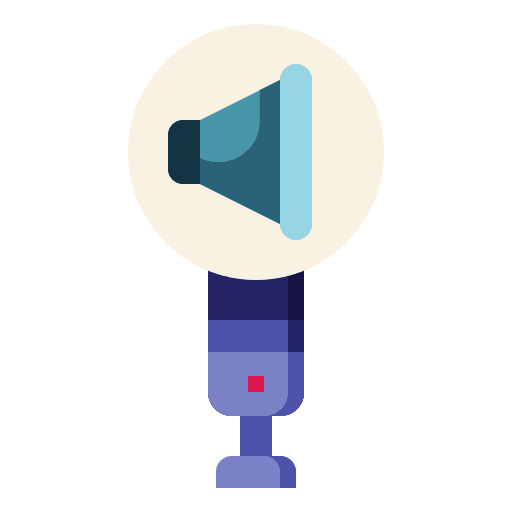 Speaker multimedia volume up microphone icon