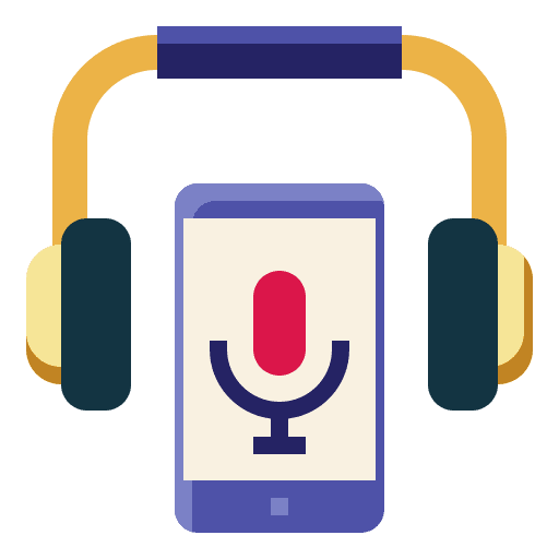 Headphone audio book social media course icon