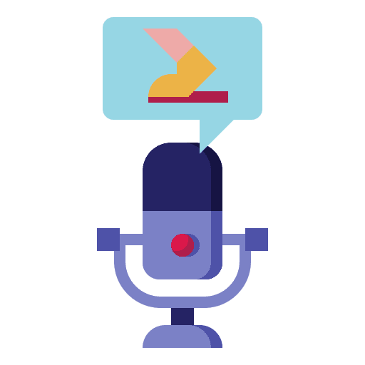 Sport news microphone radio voice recorder icon