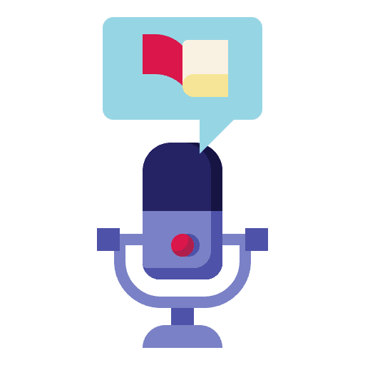Study audio communications social media icon