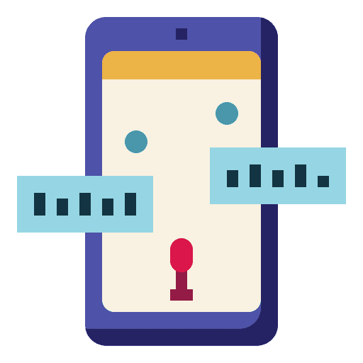 Voice chat social media voicemail record icon