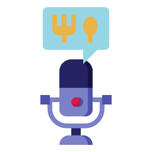 Cooking food and restaurant talk conversation icon