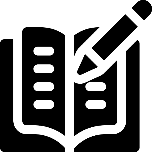 Write pen book open book icon