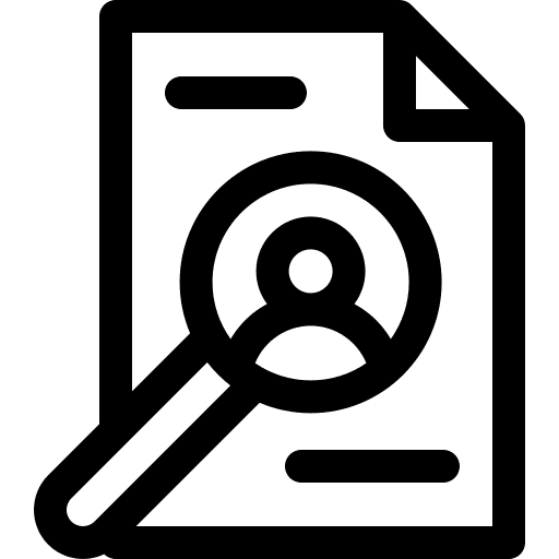 Biography resume portfolio application icon