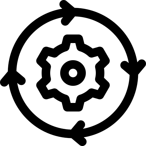 Process automation gears machine icon