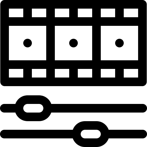 Video edition movie video editing play button icon