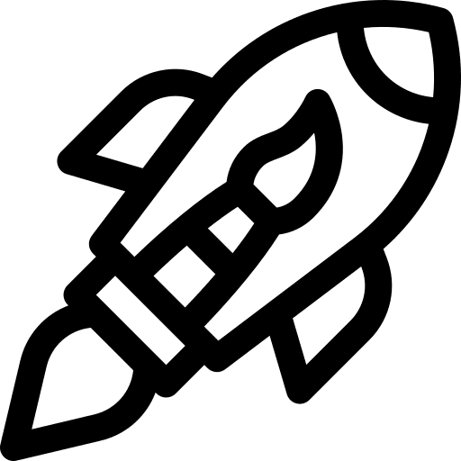 Start up shuttle launch rocket launch icon