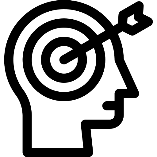 Target business and finance thinking target icon
