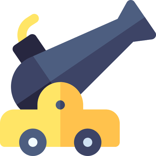 Cannon fire entertainment weapon icon
