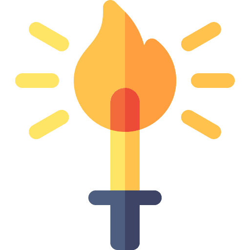 Torch fire torch sports and competition icon