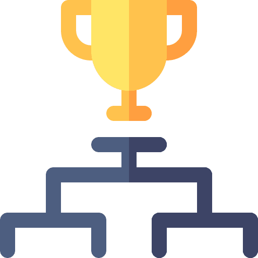 Tournament poker hierarchical structure luck icon