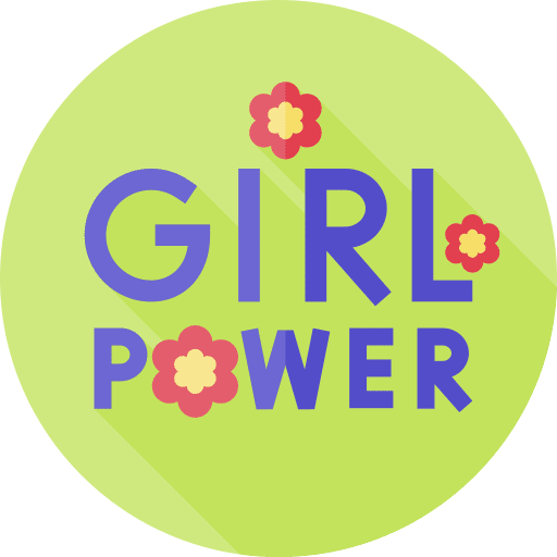 Girl power femenine signaling girl power icon