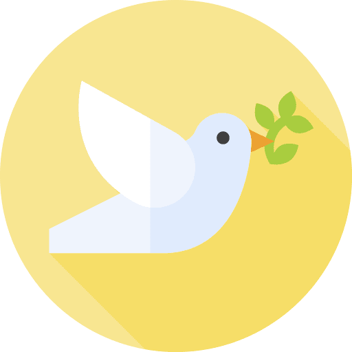 Peace human rights sign dove icon Peace human rights sign dove icon