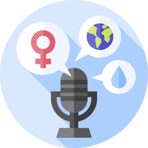 Podcast awareness activism equality icon Podcast awareness activism equality icon