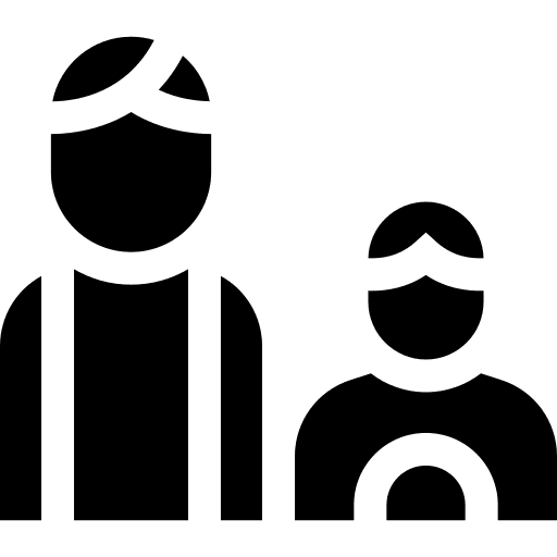 Father single father child mourning icon