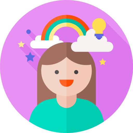 Imagination girl happiness child icon