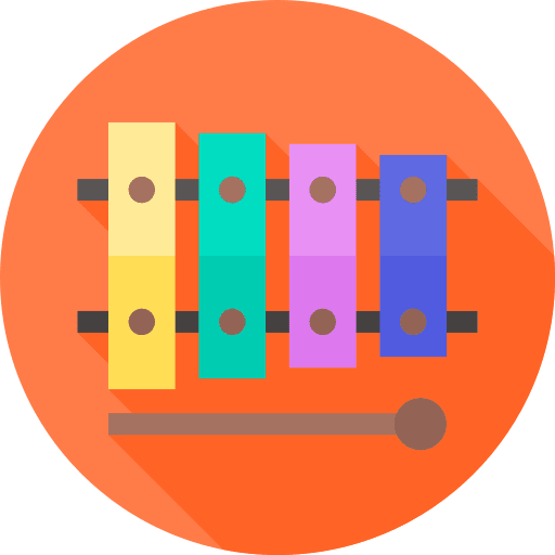 Xylophone orchestra percussion musical instrument icon