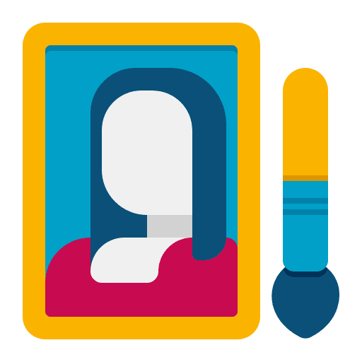 Classic art portrait frame painting icon