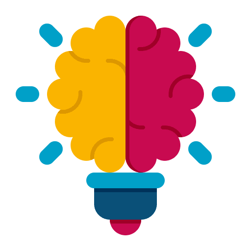 Creative creativity light power icon