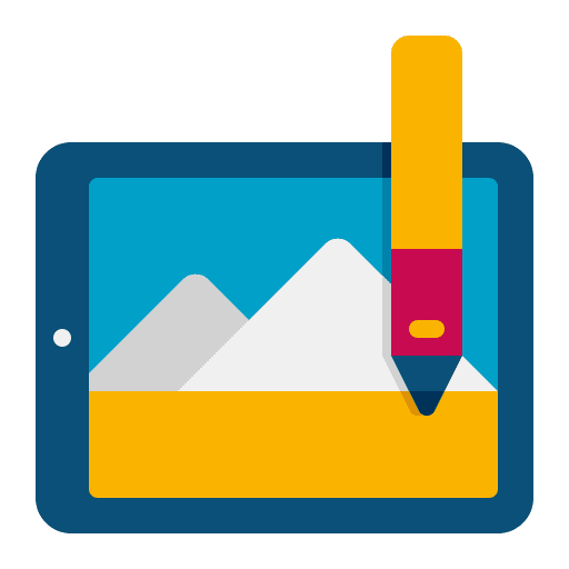 Digital art graphic tablet digital art edit tools icon