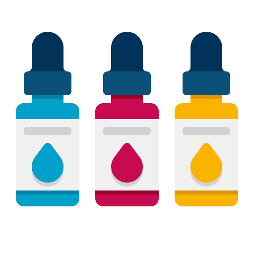 Inks painting bottles bottle icon