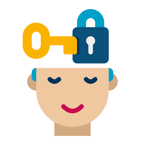Problem solving help padlock art and design icon