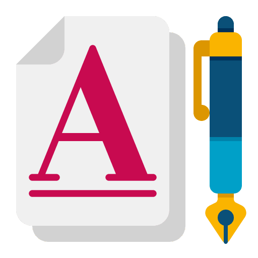 Typography art and design text format typography icon