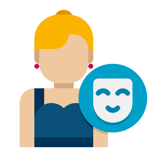 Actress comedy central drama professions and jobs icon