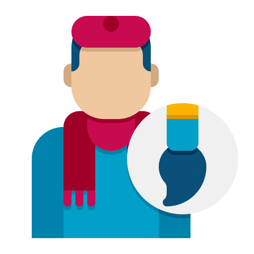 Artist people professions and jobs bohemian icon