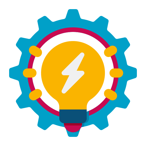 Creative process marketing management processing icon