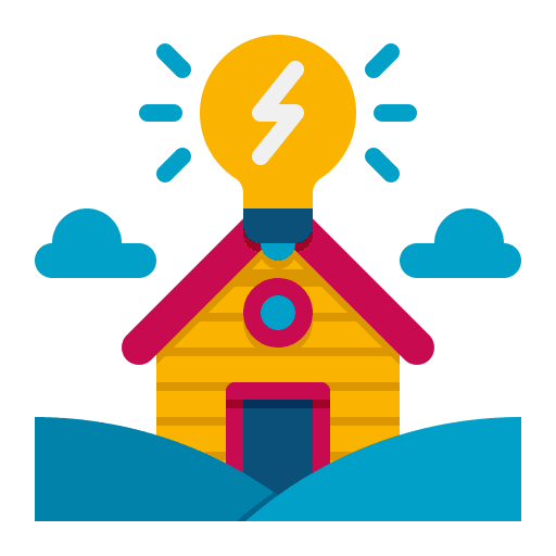 Retreat rural house idea icon