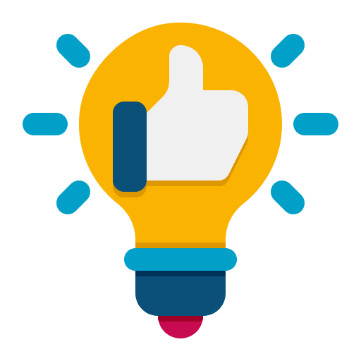 Solution solution art and design thumbs up icon