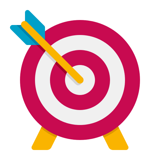 Target objective arrow dart icon