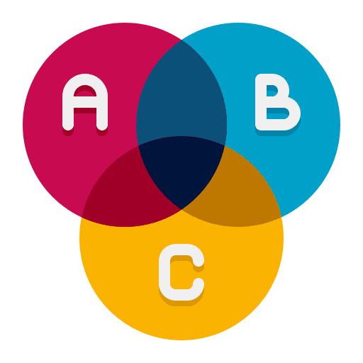 Venn diagram infographic graphic statistics icon