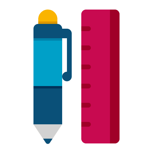 Pen set ruler create icon