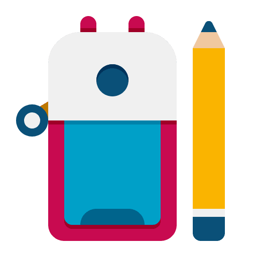 Pencil edit tools school material pencil sharpener icon