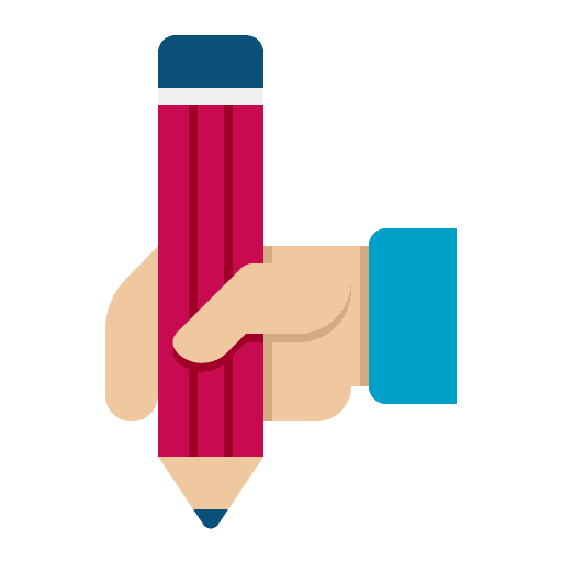 Pencil pen gesture pencil icon