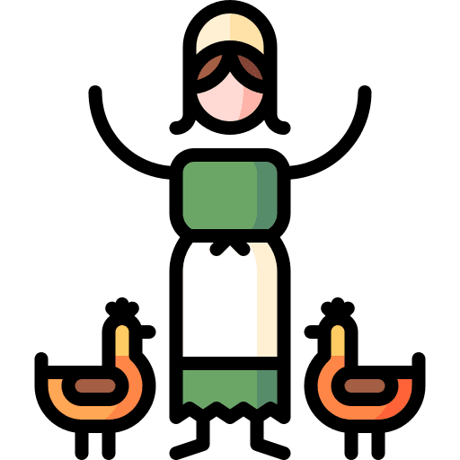 Farmer job cultures poultry icon
