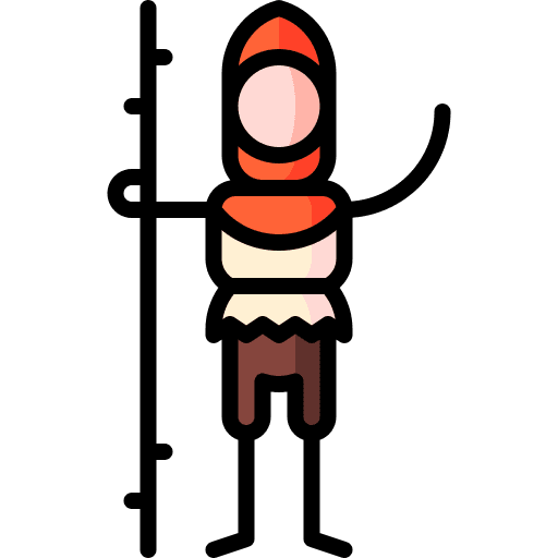 Peasant character man medieval icon