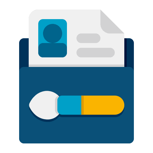 Portfolio briefcase user business icon