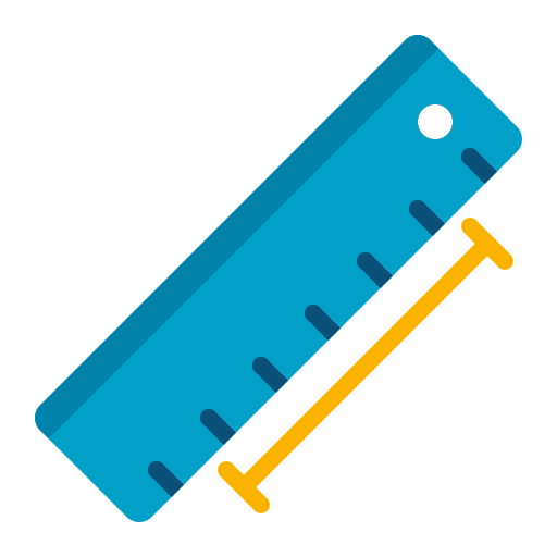 Ruler measure ruler tool icon