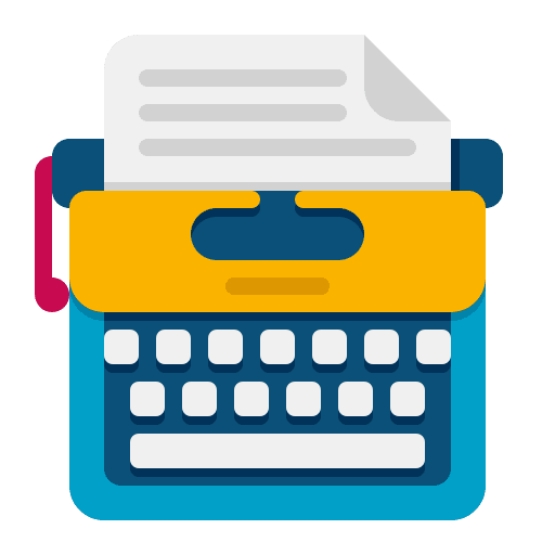 Typewriter stenotype writing tool typewriter icon