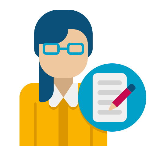 Writer journalist blogger professions and jobs icon