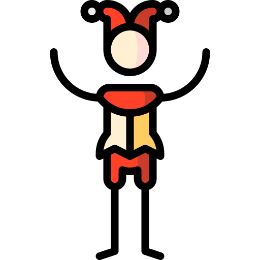 Jester people hat joke icon Jester people hat joke icon