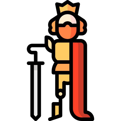 King people sword person icon King people sword person icon
