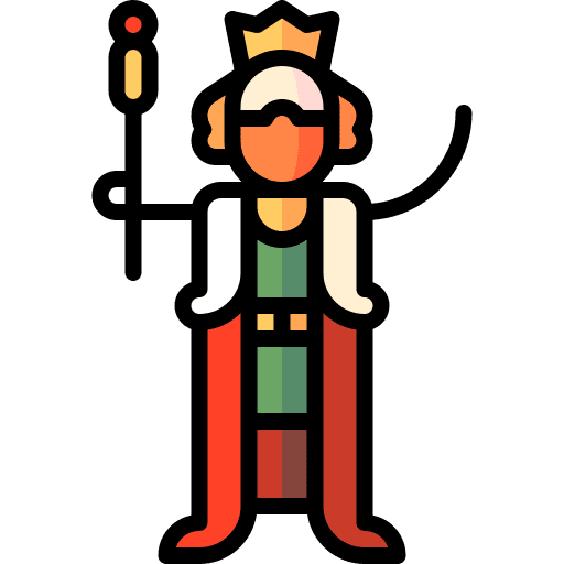King profile man cape icon King profile man cape icon