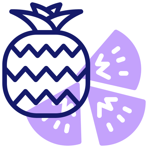 Pineapple food and restaurant healthy nutrition icon Pineapple food and restaurant healthy nutrition icon